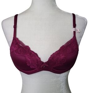 VICTORIA'S SECRET Lightly Lined Lace Trim Demi Bra Size 32A